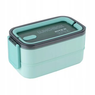 LUNCHBOX VLOŽKY DO LUNCHBOX 2 PRIHRÁDKY S PRÍBOROM 1400ml ZELENÝ KITE
